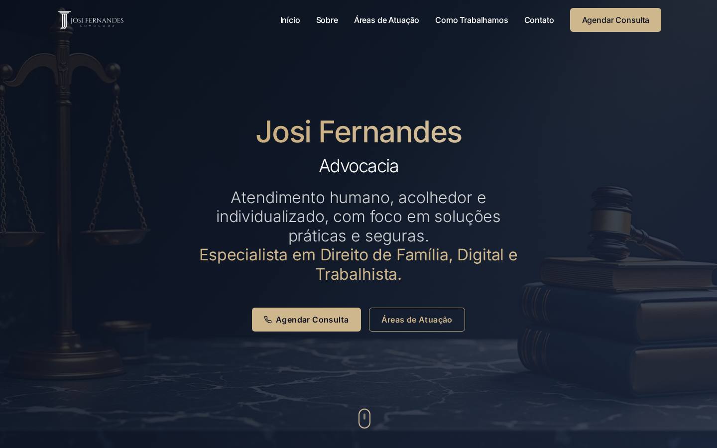 Print do projeto Josi Fernandes Advogada