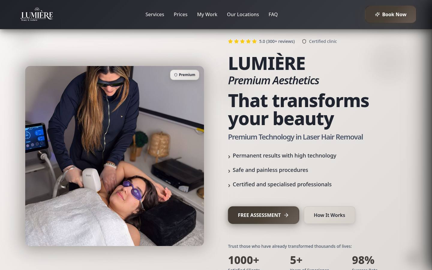 Print do projeto Lumiere Beauty Aesthetic